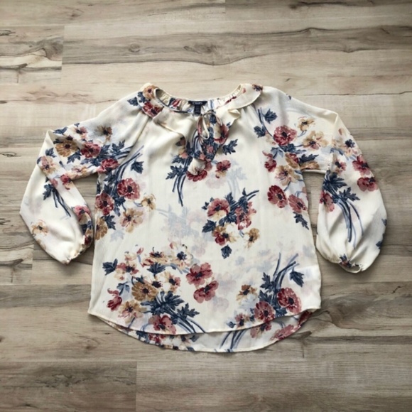 Sheer Floral Chaps Blouse - Picture 1 of 6
